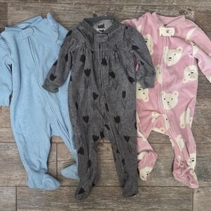 Carter's Cozy Footies - Gray, Pink, Blue